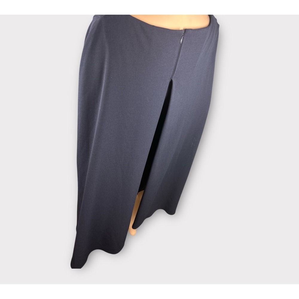 Maggy London Navy Blue Cape Sheath Cocktail Dress Boat Neck Mini NEW - Picture 8 of 10